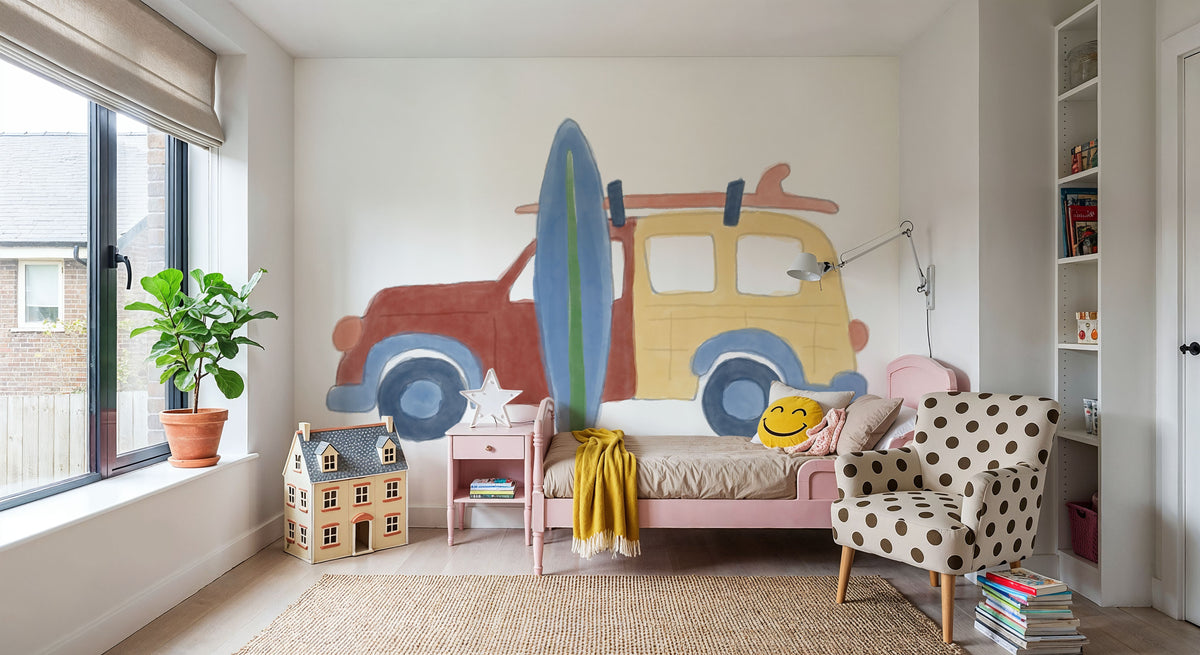 Surf Bus No.4 Mural Wallpaper - room preview 04