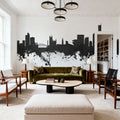 Manchester England Skyline Black & White Mural Wallpaper - room preview 04