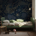 Moonlit Sky, Midnight Mural Wallpaper - room preview 04