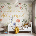 Wild Blooms V Mural Wallpaper - Light Tone - room preview 04