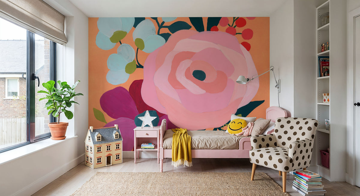Pretty Florals II Mural Wallpaper - room preview 04