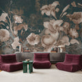 Floral Grunge Singing Mural Wallpaper - room preview 04
