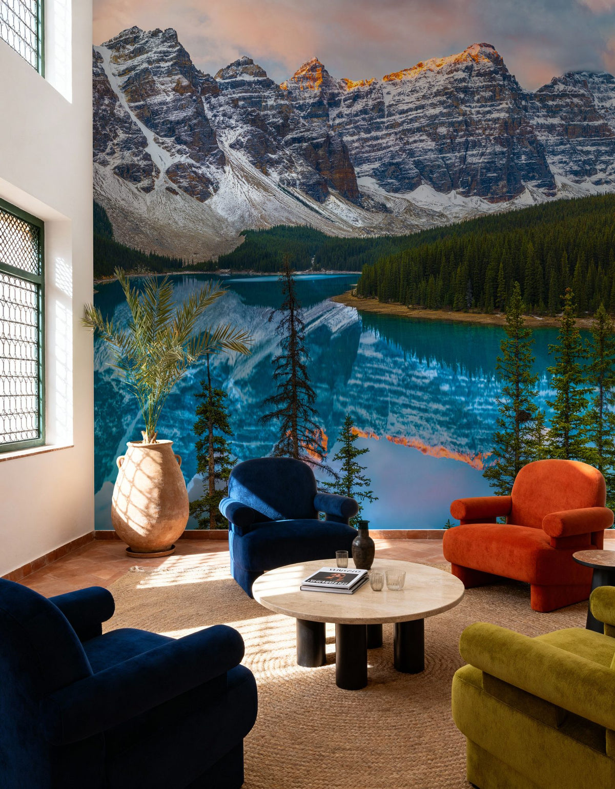 Moraine Lake Mural Wallpaper - room preview 04