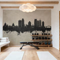 Saint Paul Minnesota Skyline Concrete Mural Wallpaper - room preview 04