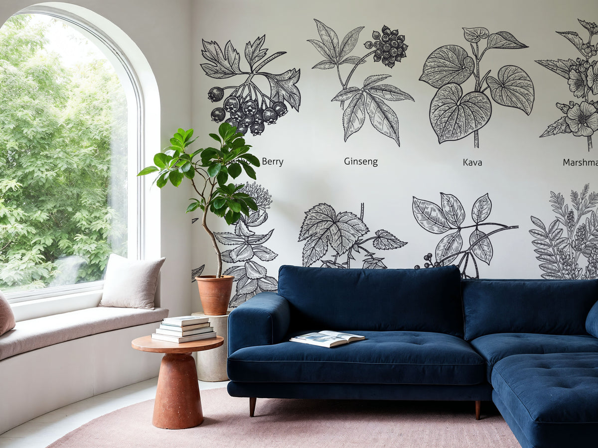 Map of Berries Mural Wallpaper - room preview 04