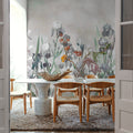 Iris Field Greenish Mural Wallpaper - room preview 04