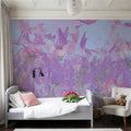 Dream Lupine, Washed Periwinkle Mural Wallpaper - room preview 04