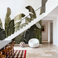 Leaves in Que Mural Wallpaper - Neutral Tone - room preview 04