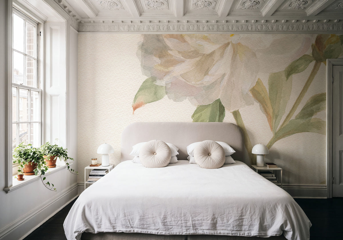 Garden Peony Mural Wallpaper - room preview 04