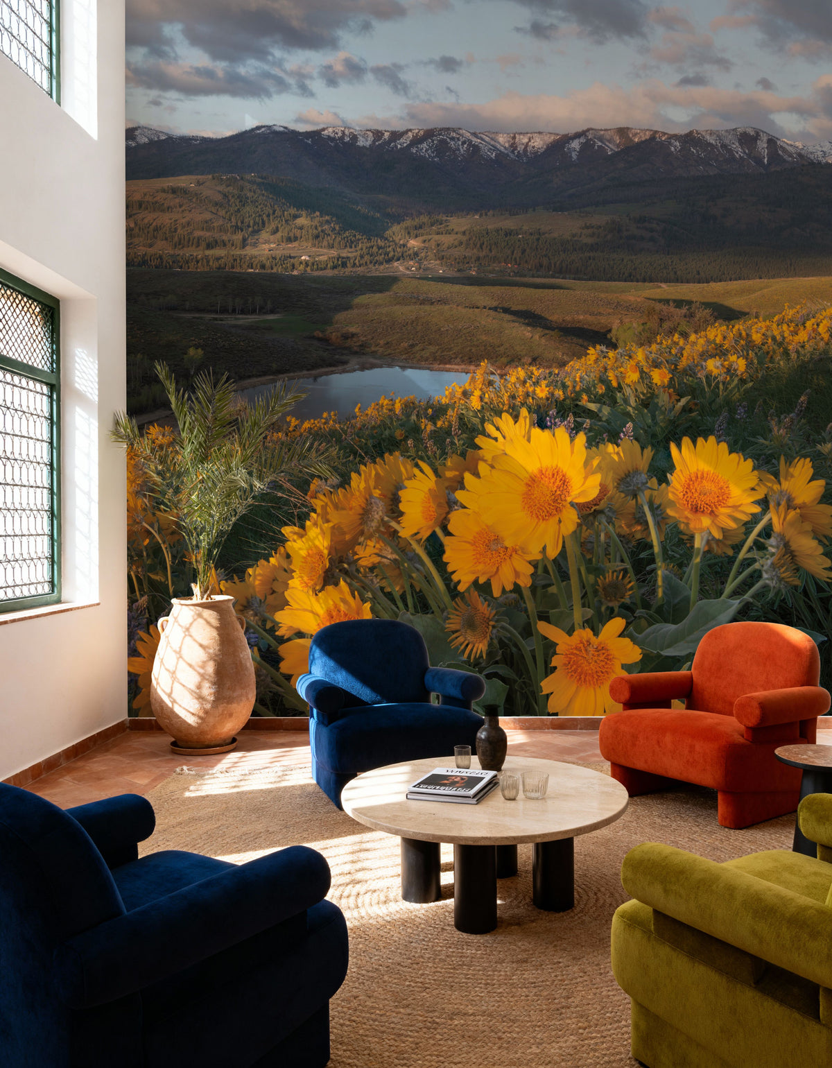 Methow Valley Wildflowers V Mural Wallpaper - room preview 04