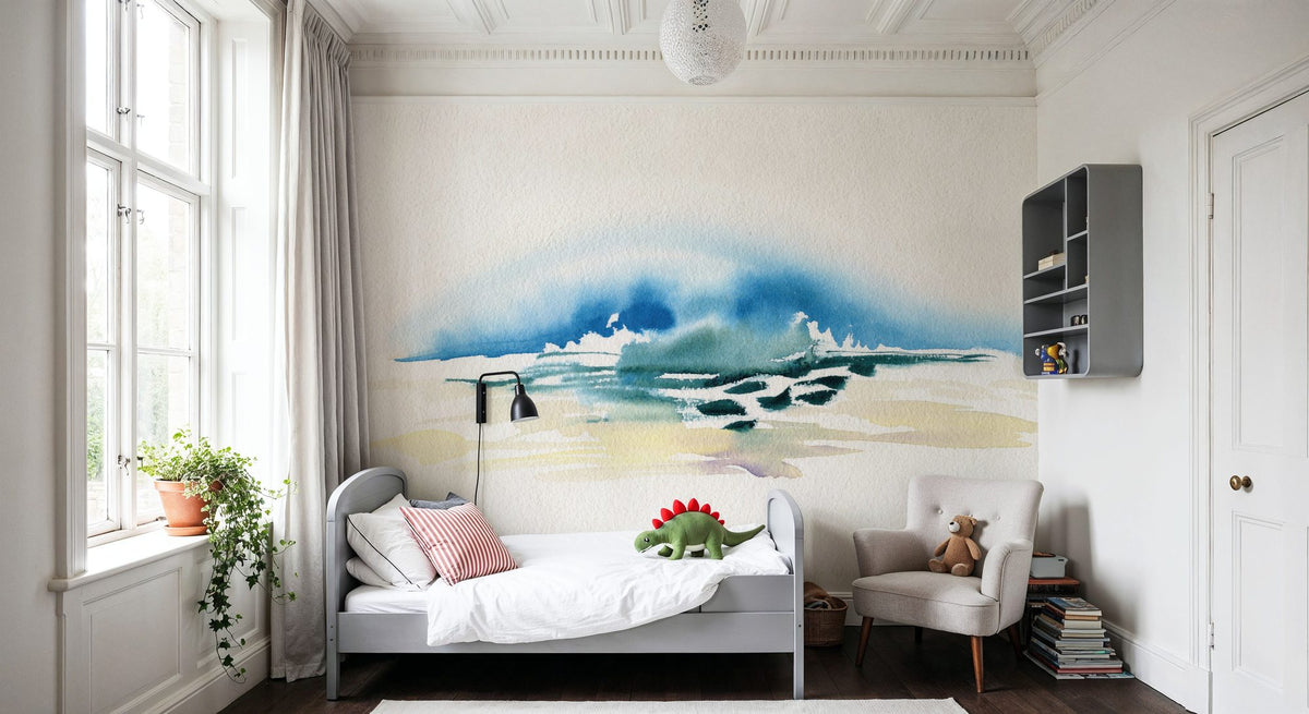 Simple Sea Mural Wallpaper - room preview 04