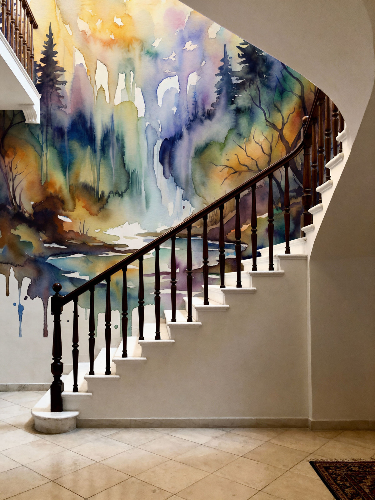 Forest Grove - Watercolor Landscape Series Mural Wallpaper - room preview 04