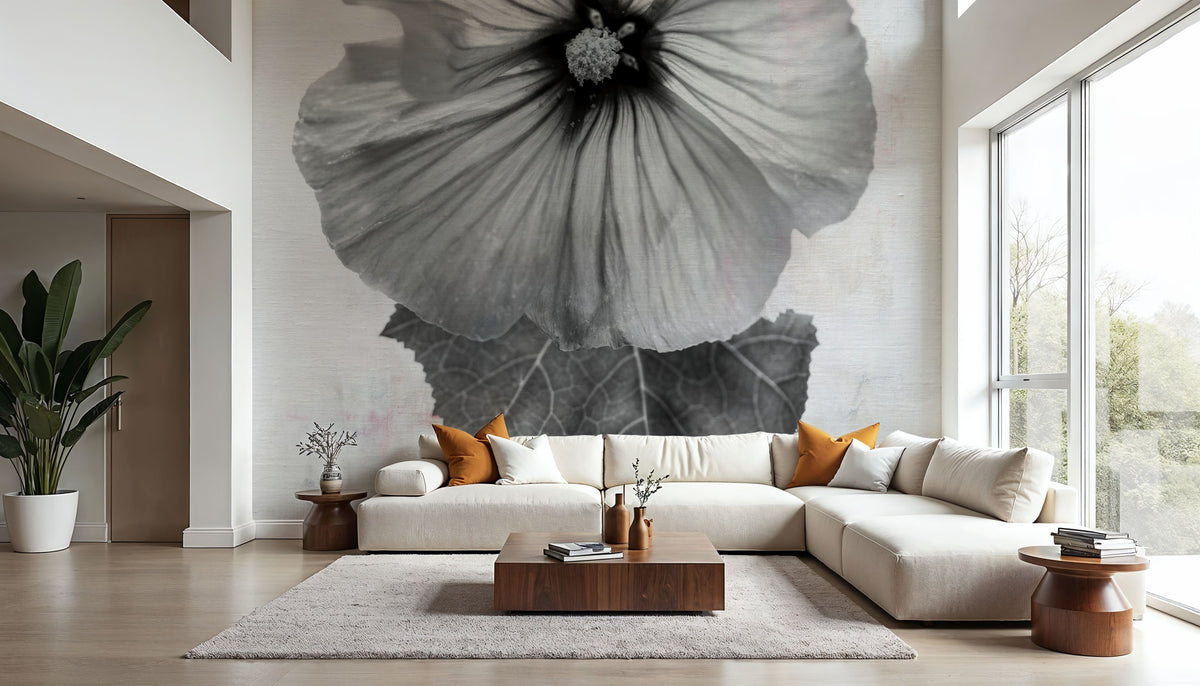 Wonderful Wildflowers III Neutral Mural Wallpaper - room preview 04