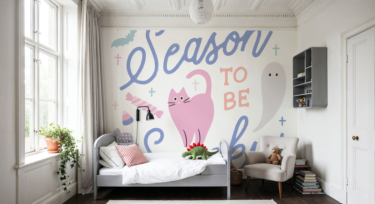 Trick or Treat V Pastel Mural Wallpaper - room preview 04