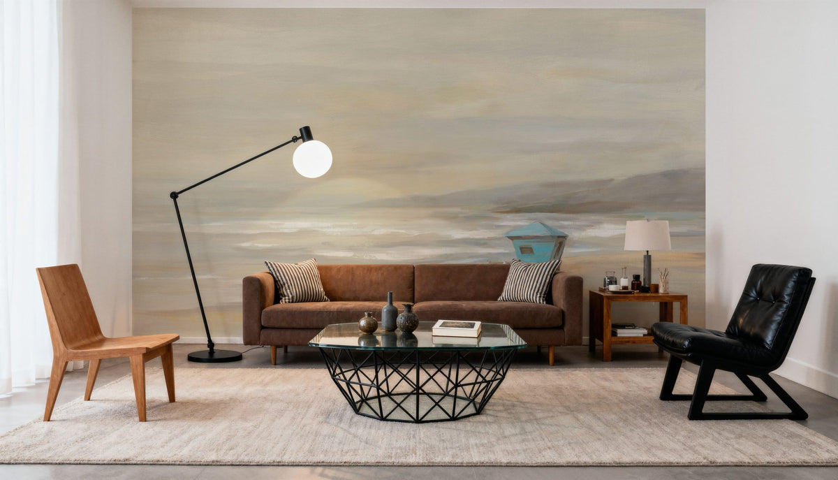 Early Morning Beach Mural Wallpaper - room preview 04