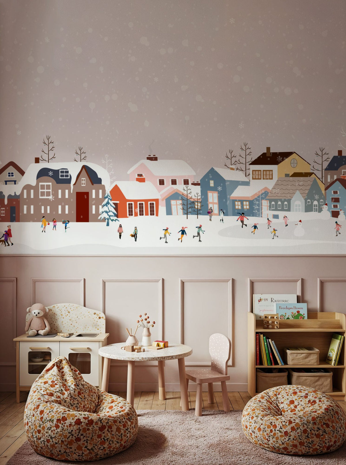 Wintertopia Mural Wallpaper - room preview 04