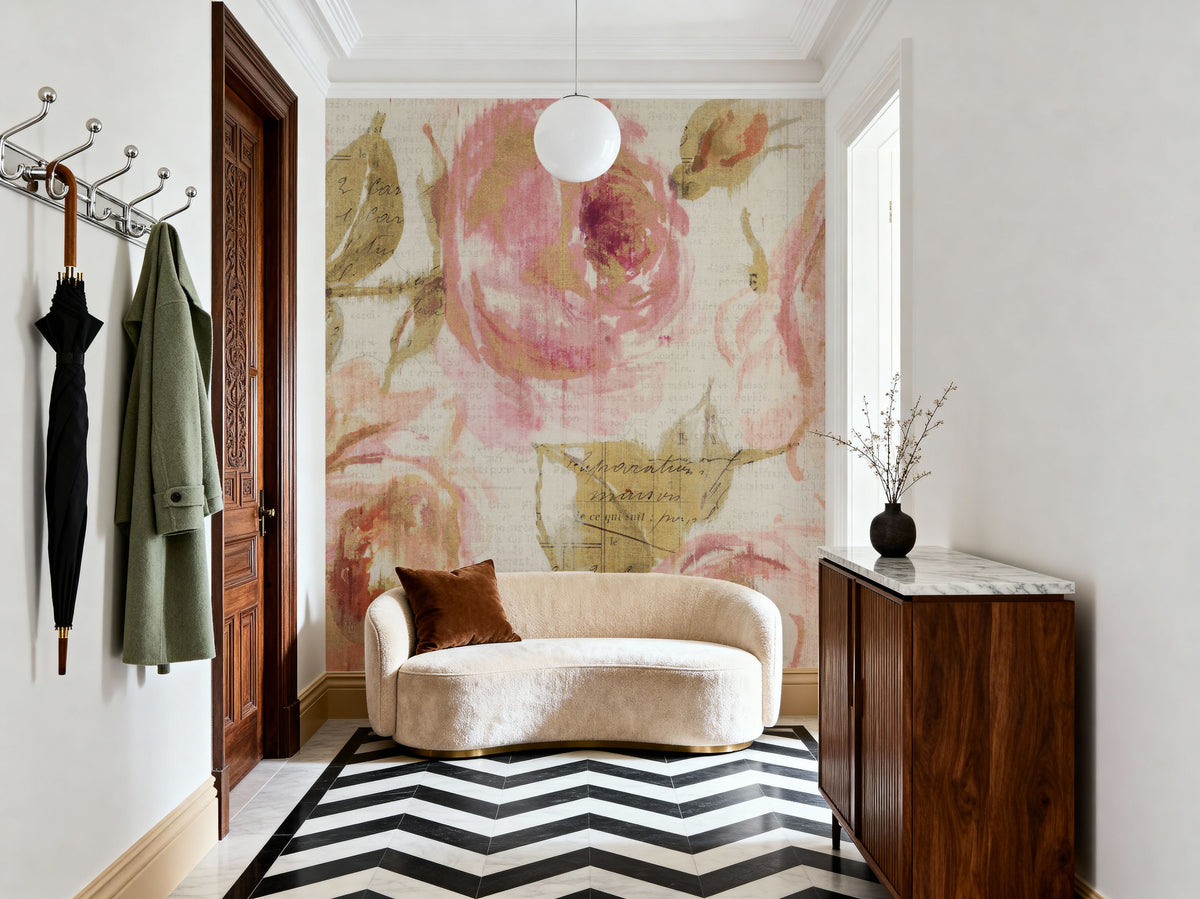Touch of Rose III Mural Wallpaper - room preview 04