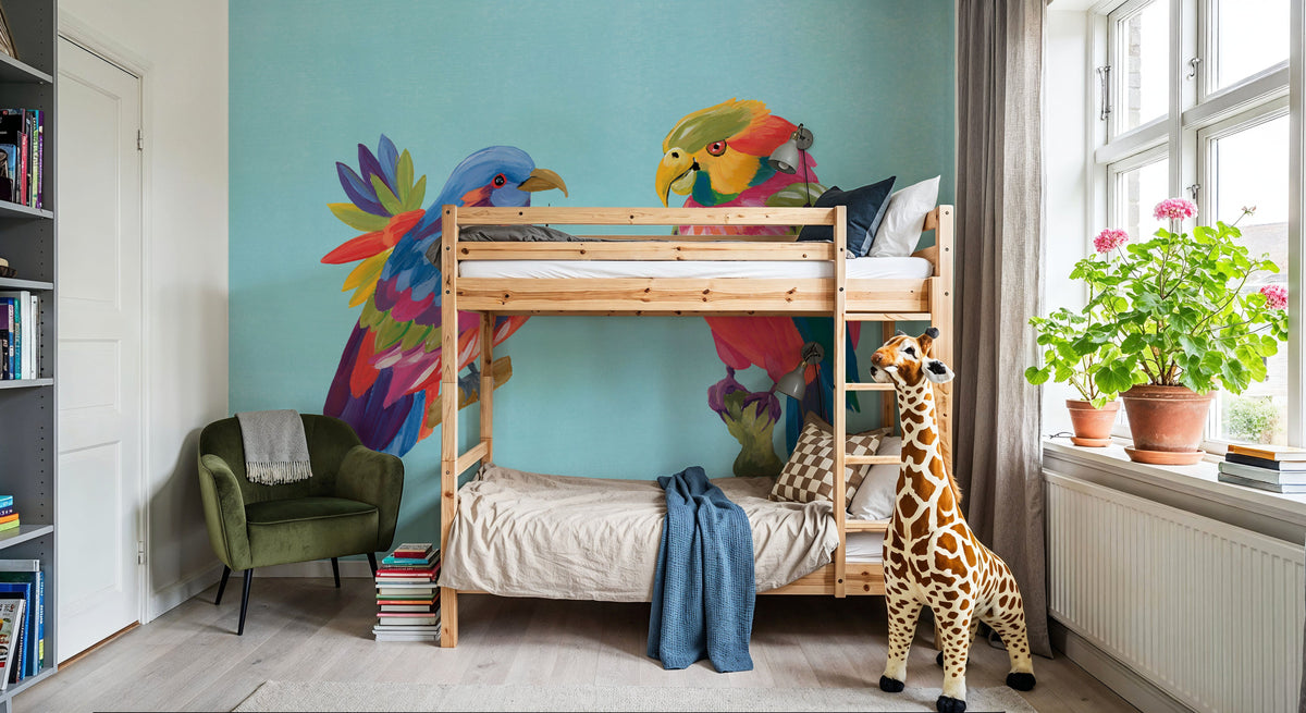 Birds of Paradise V Mural Wallpaper - room preview 04