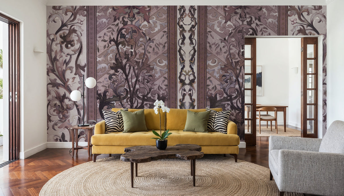 Plant Fantasy Ornament, Rose Mural Wallpaper - room preview 04