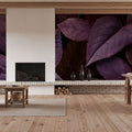 Purple Leaves Mural Wallpaper - room preview 04
