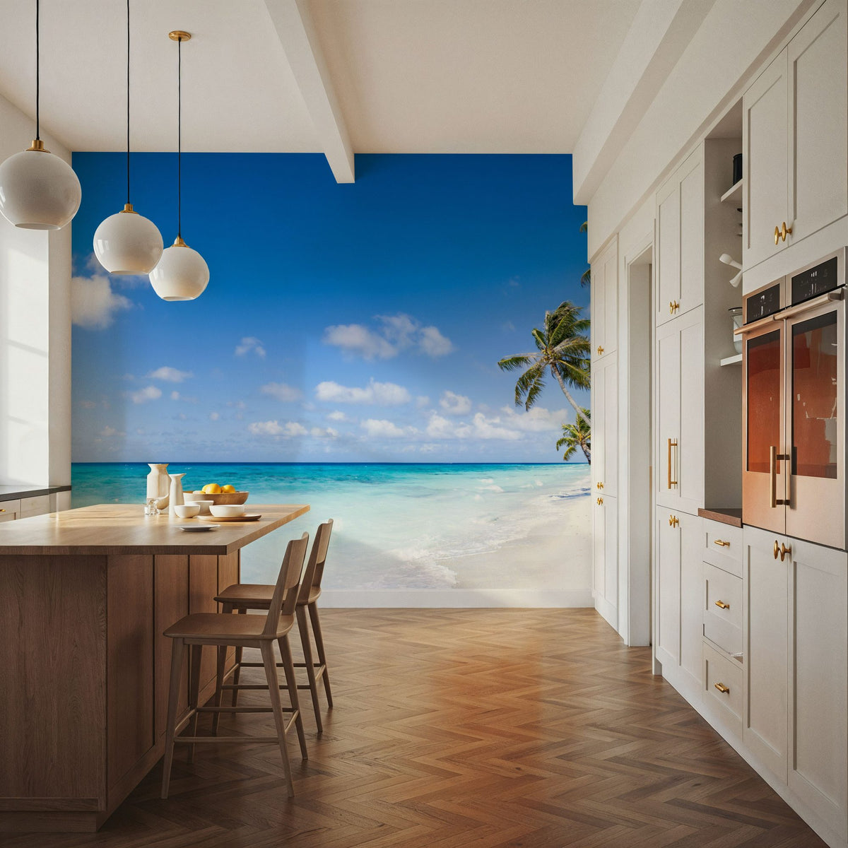 Fakarava Beach Mural Wallpaper - room preview 04