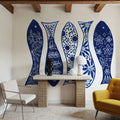 Coastal Chinoiserie VII Mural Wallpaper - room preview 04
