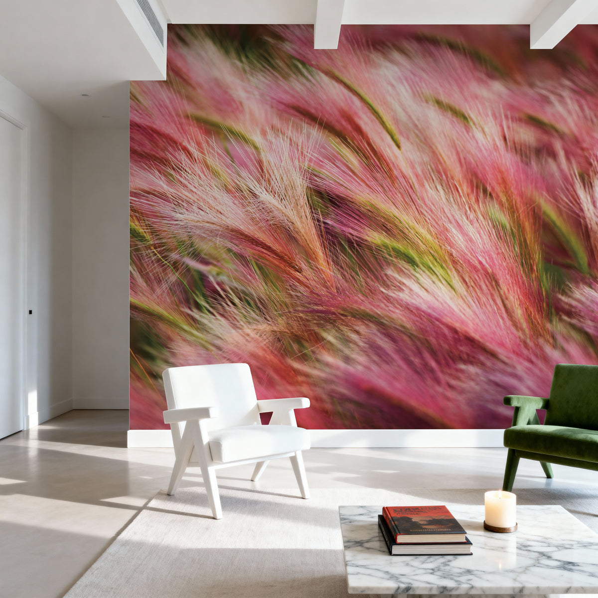 Foxtail Barley Mural Wallpaper - room preview 04