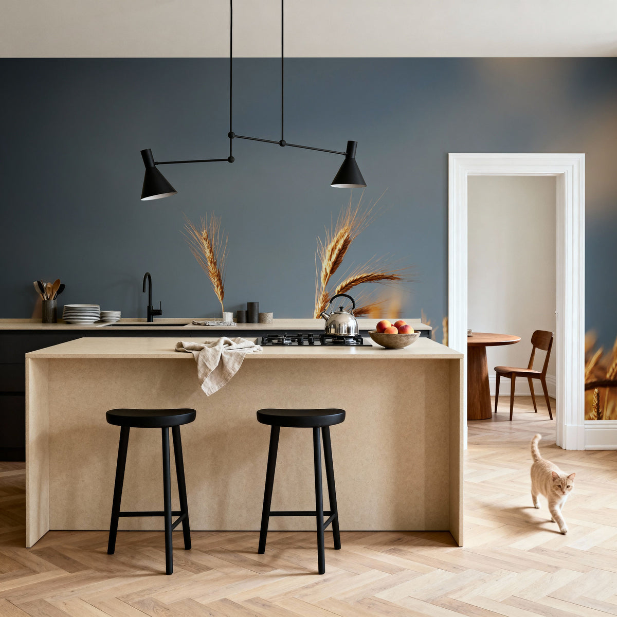 Golden Crop Field Mural Wallpaper - room preview 04