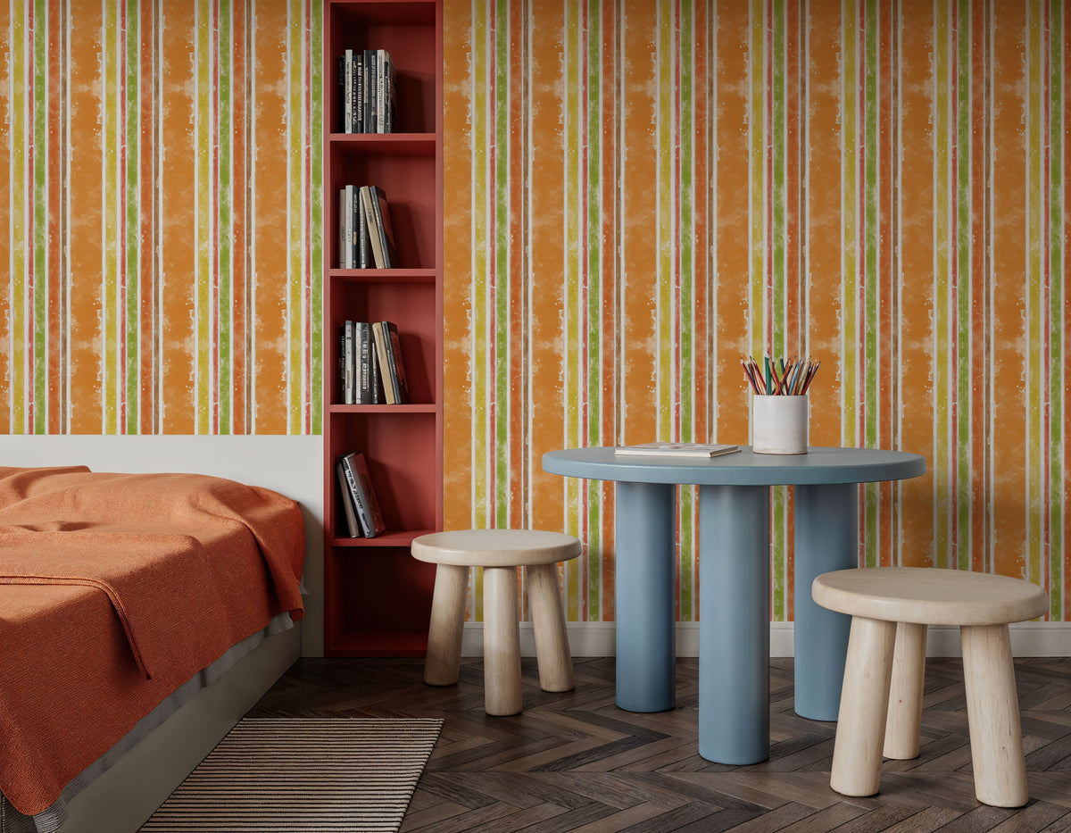 Harvest Stripes Mural Wallpaper - room preview 04