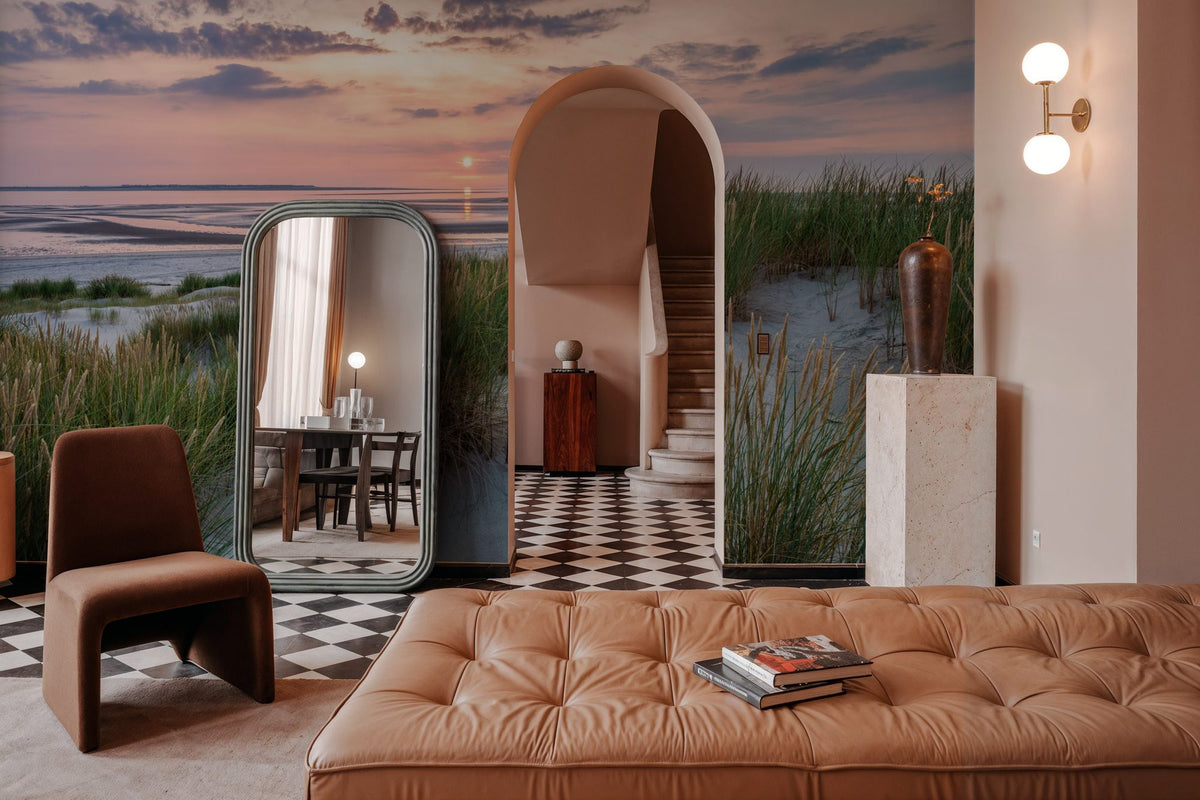 Beach Grass Sunset Mural Wallpaper - room preview 04