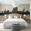 Grenoble Skyline Concrete Mural Wallpaper - room preview 04