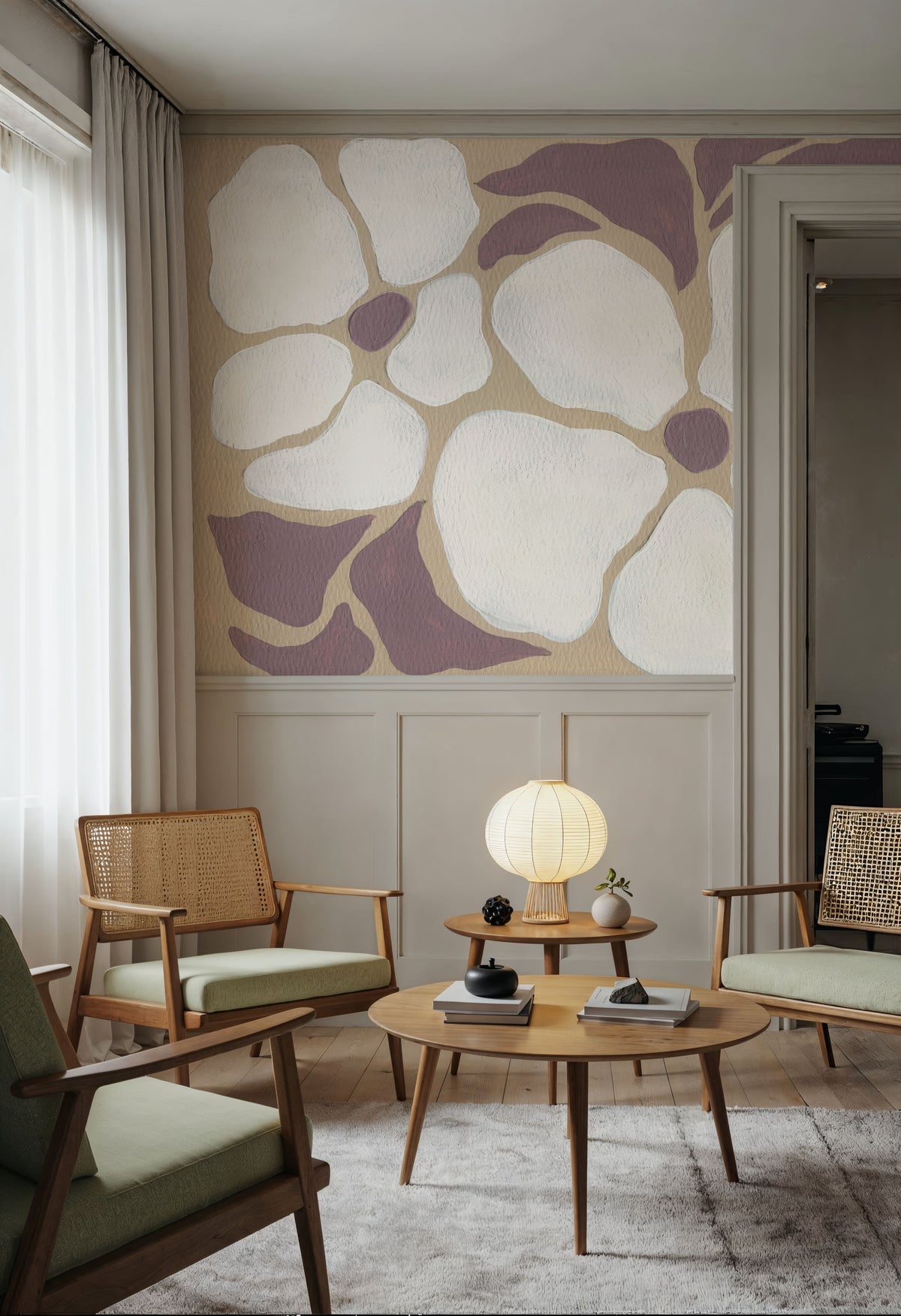 Boho Impact Floral I Mural Wallpaper - room preview 04