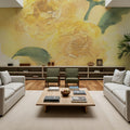 Dimensional Peony II Mural Wallpaper - room preview 04