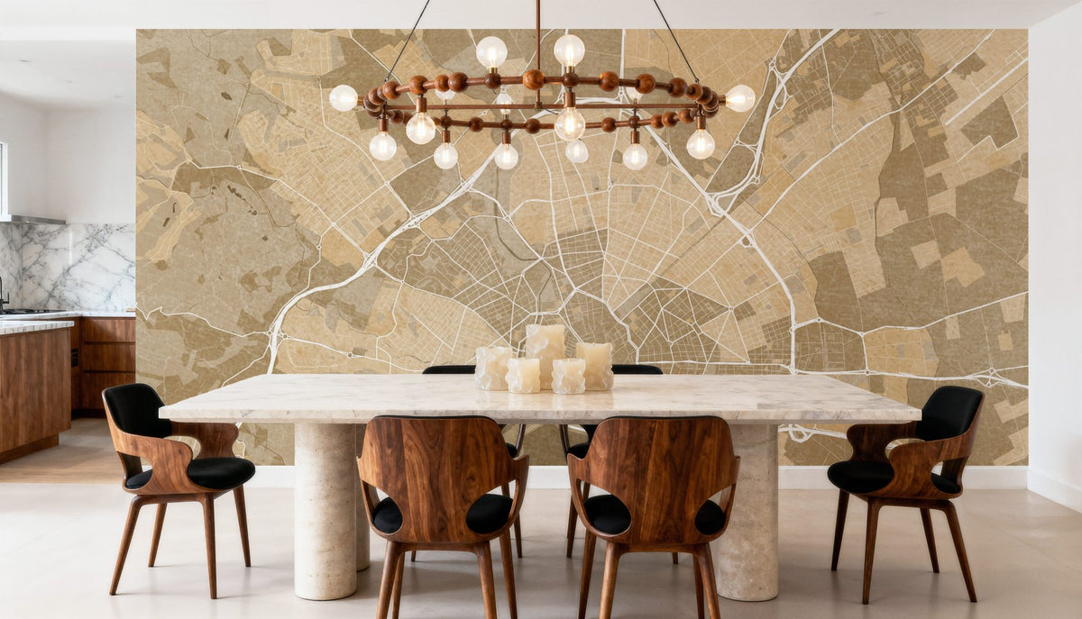 Palma De Mallorca Ochre Mural Wallpaper - room preview 04