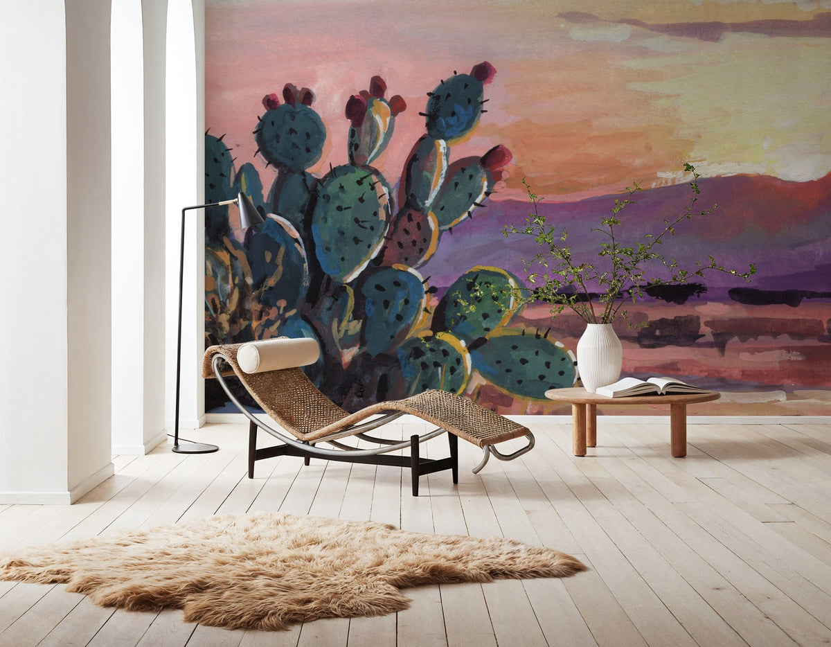 Cacti Sunset Mural Wallpaper - room preview 04