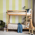Scalloped Circus Stripes, Yellow Mural Wallpaper - room preview 04