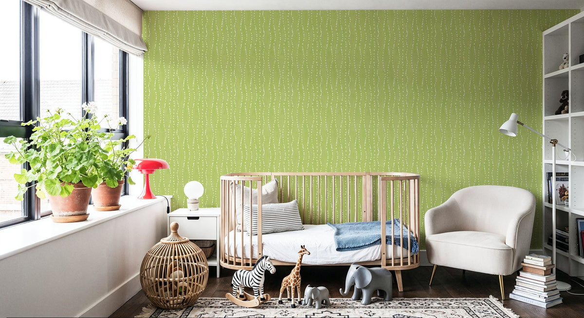 Coastal Dripping Green Mural Wallpaper - room preview 04