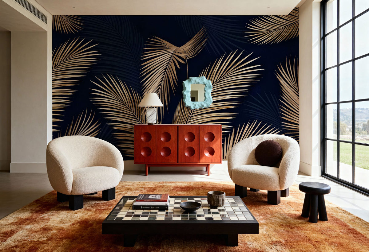 Bright Palms Mural Wallpaper - room preview 04