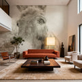 Donkey Pasture Sepia Mural Wallpaper - room preview 04