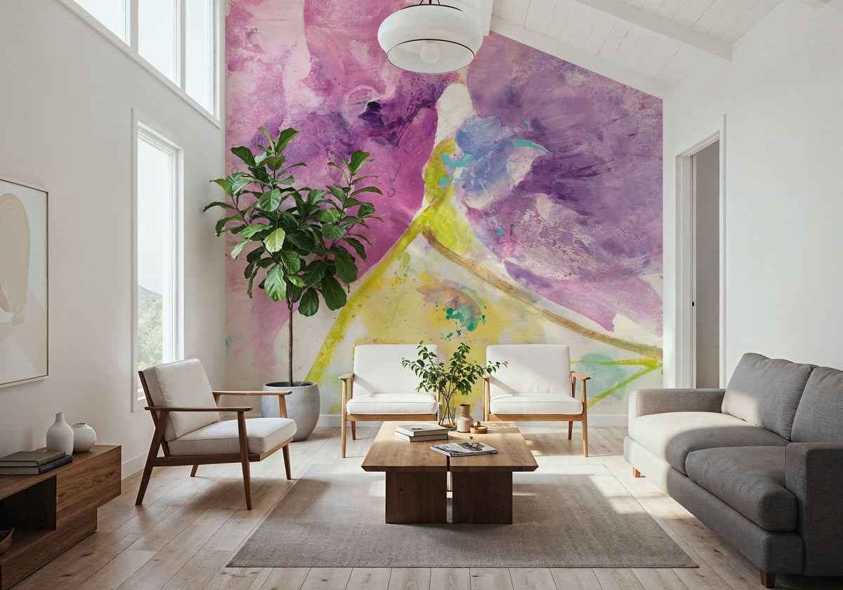 Spring Abstracts Florals I Mural Wallpaper - room preview 04