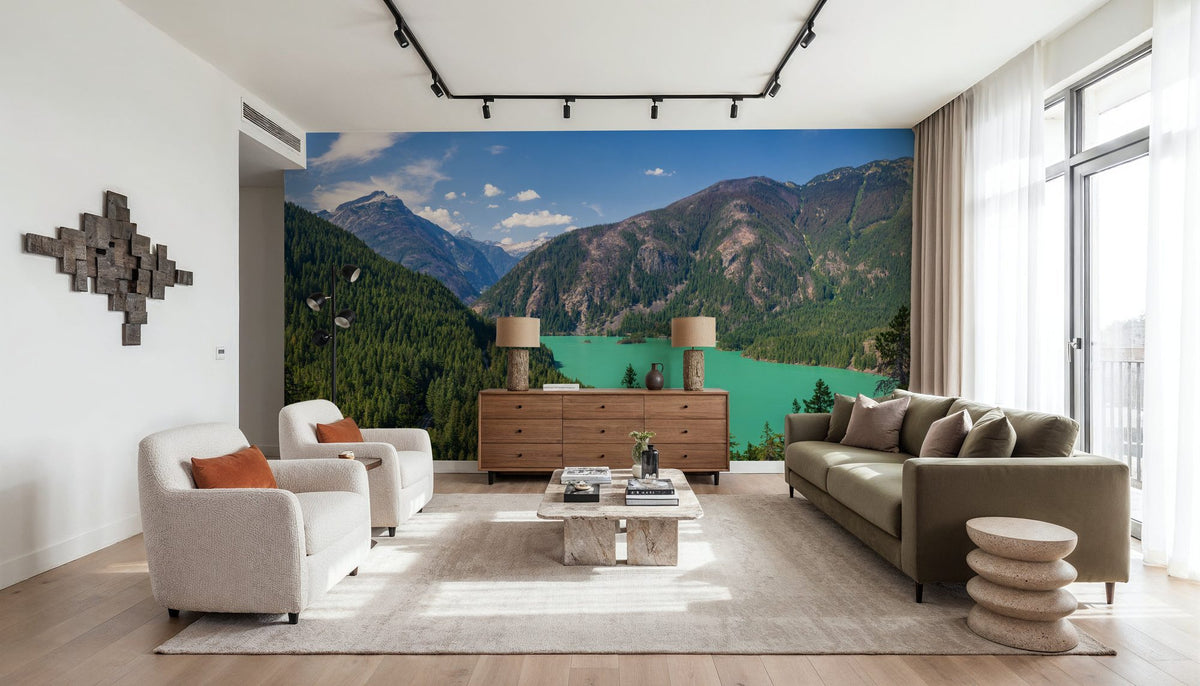 Diablo Lake III Mural Wallpaper - room preview 04
