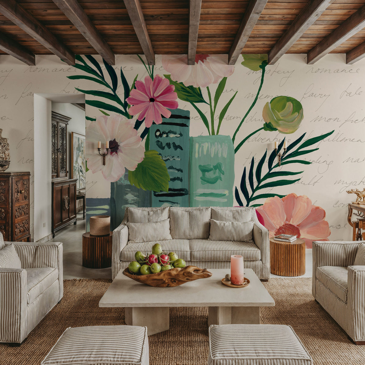 Blooming Books III Mural Wallpaper - room preview 04