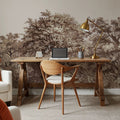 Over the Treetops, Sepia Mural Wallpaper - room preview 04