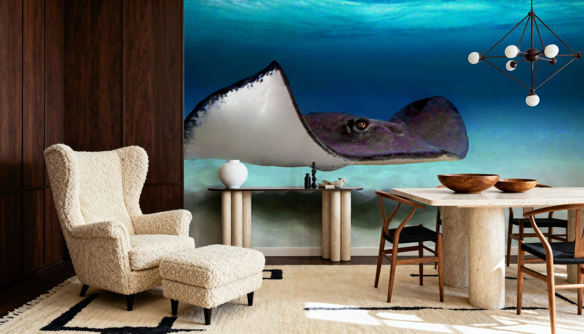Ocean Glider Mural Wallpaper - room preview 04