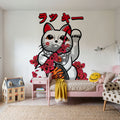 Neko Cat Mural Wallpaper - room preview 04