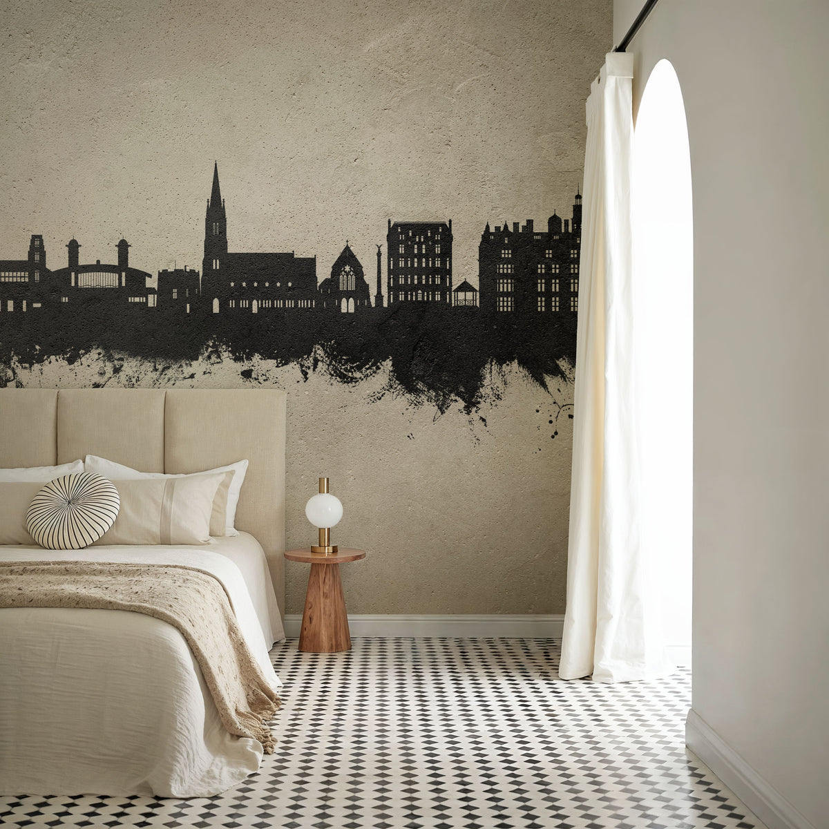 Felixstowe England Skyline Concrete Mural Wallpaper - room preview 04