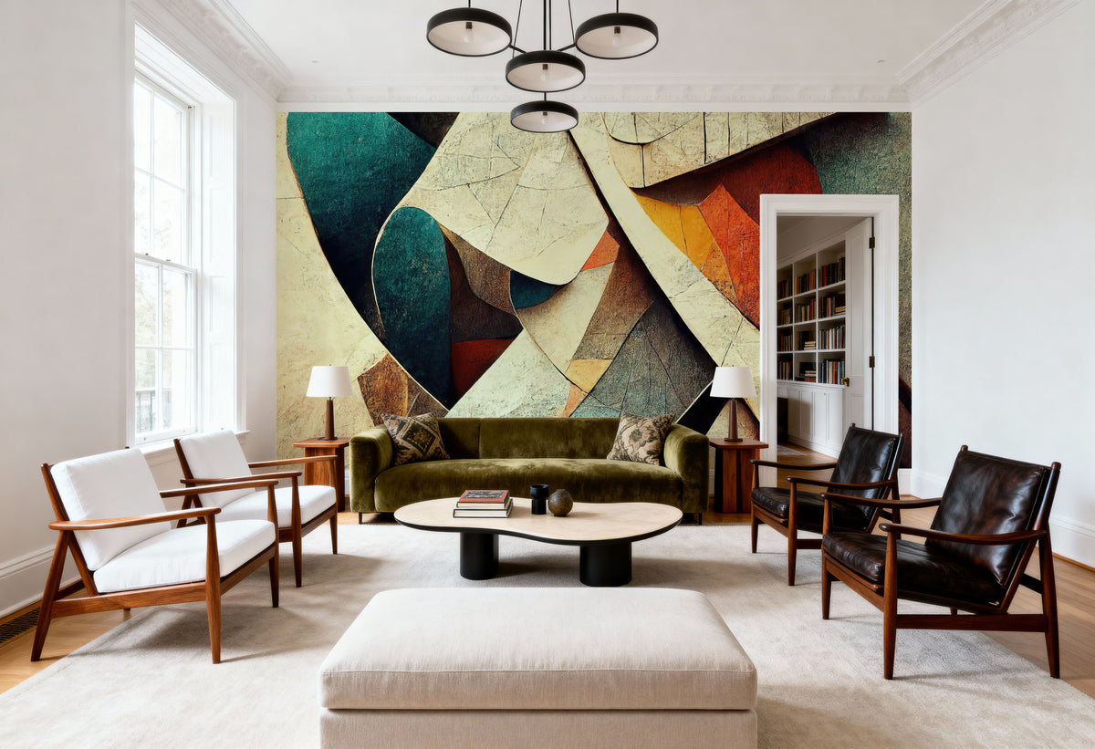 Abstract Textures Mural Wallpaper - room preview 04