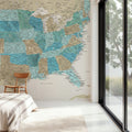 US Map Detailed - Uxia Mural Wallpaper - room preview 04