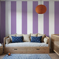 Circus Stripes, Purple Mural Wallpaper - room preview 04