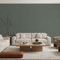 Faux Sand Stucco Finish, French Green Mural Wallpaper - room preview 04